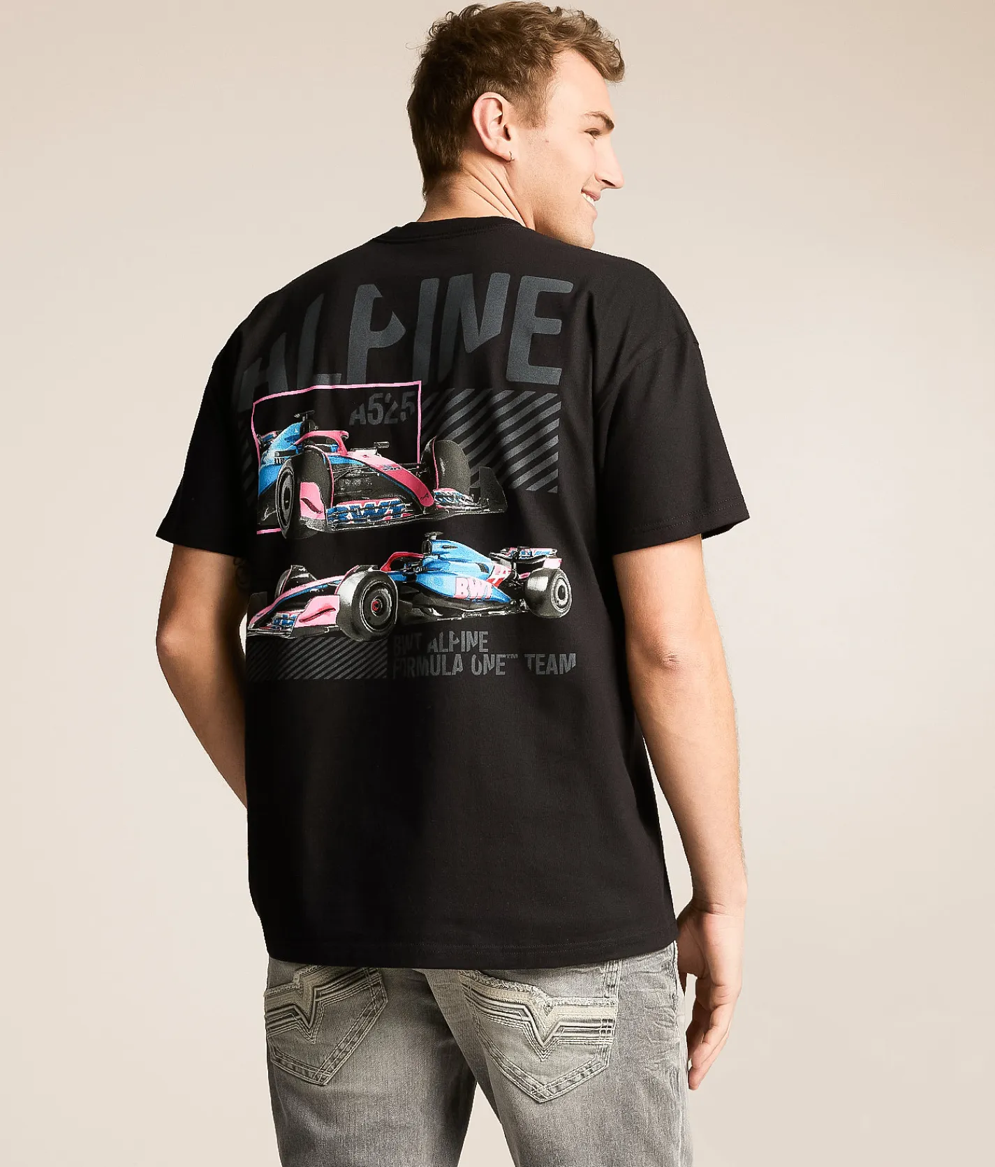 Tops|Graphic T-Shirts | Alpine F1 Grid Order T-Shirt Black