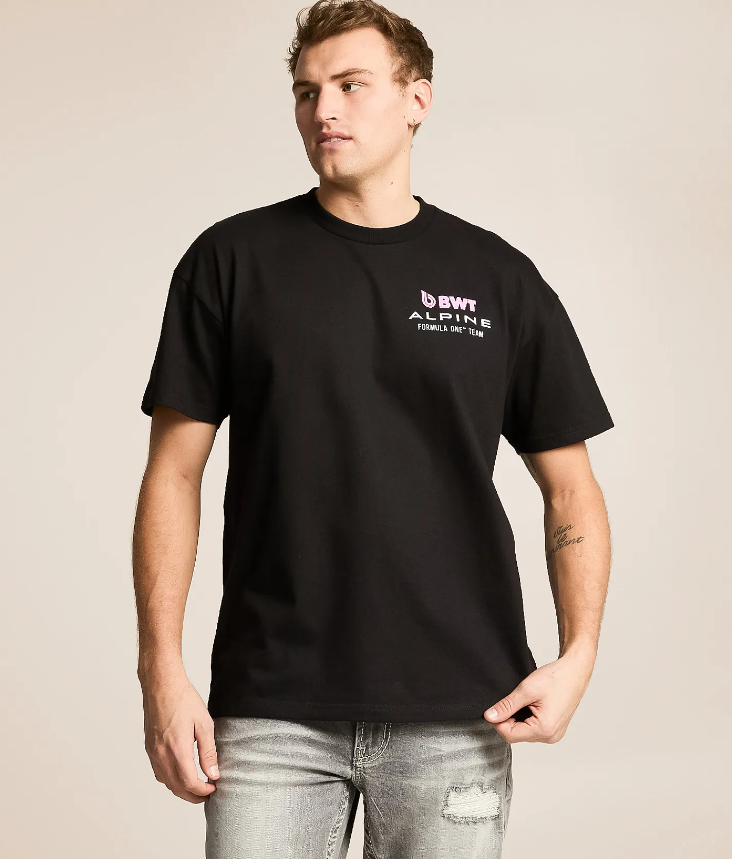 Tops|Graphic T-Shirts | Alpine F1 Grid Order T-Shirt Black