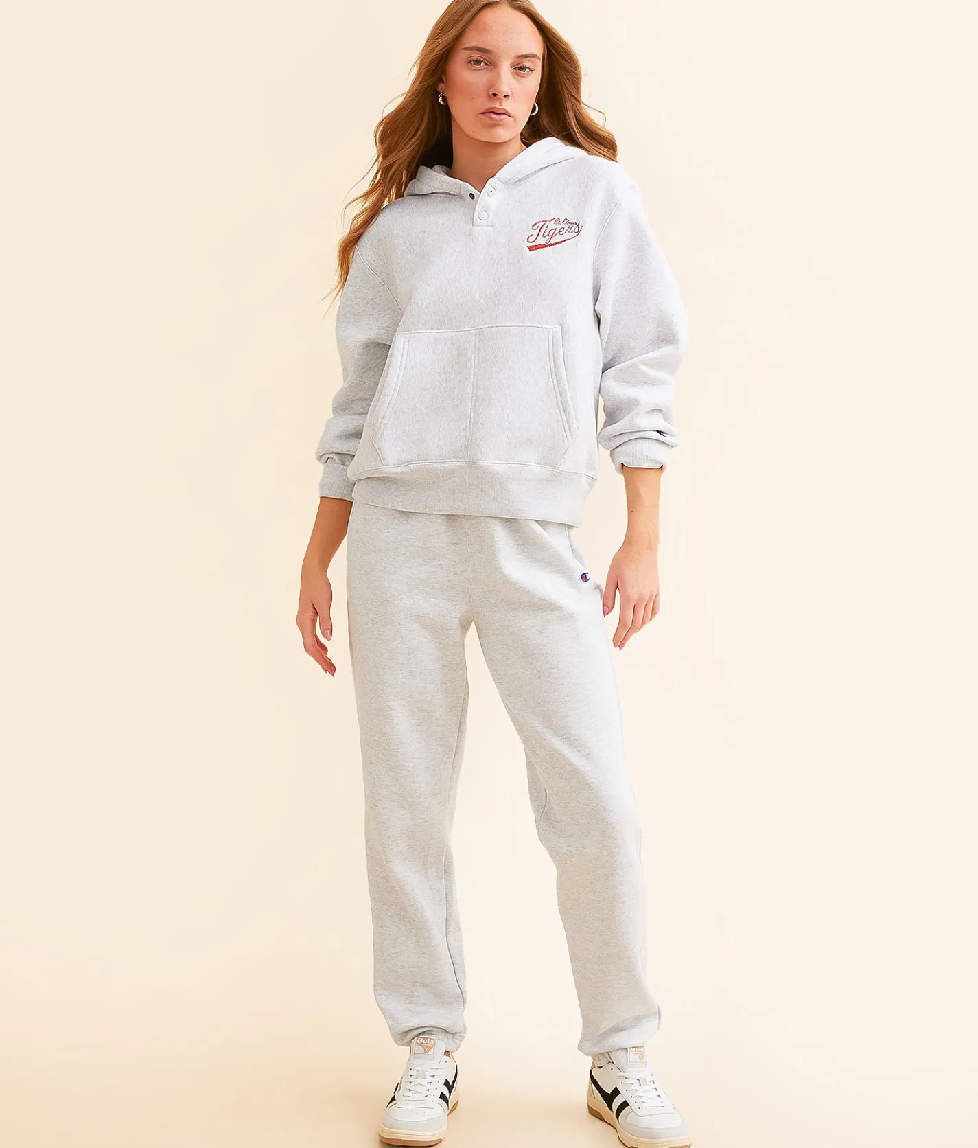 Tops|Activewear | Champion® Field Of Play Hooded Sweatshirt GFS Silver Grey