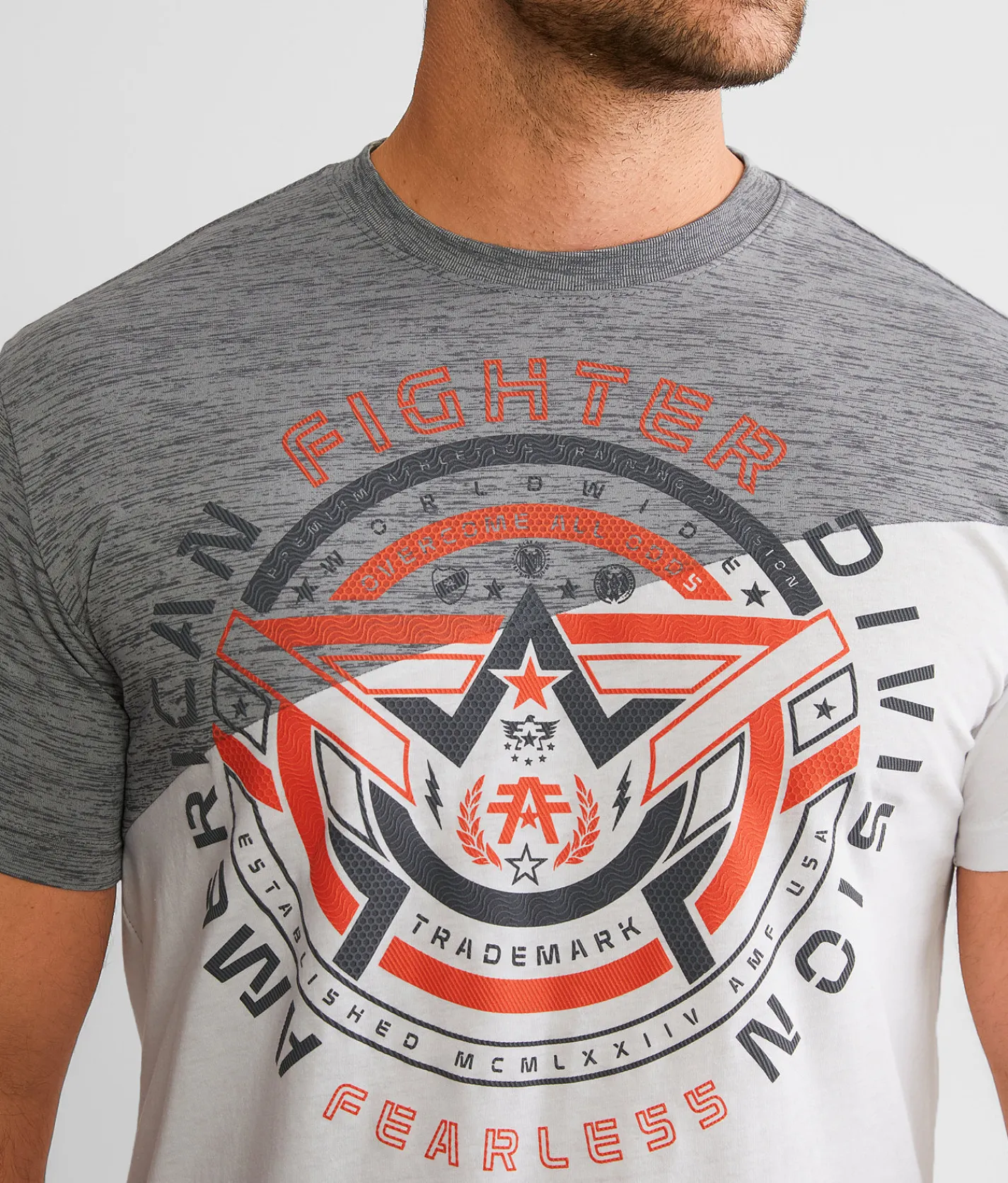 Graphic T-Shirts | American Fighter Fieldon T-Shirt White Heather Grey