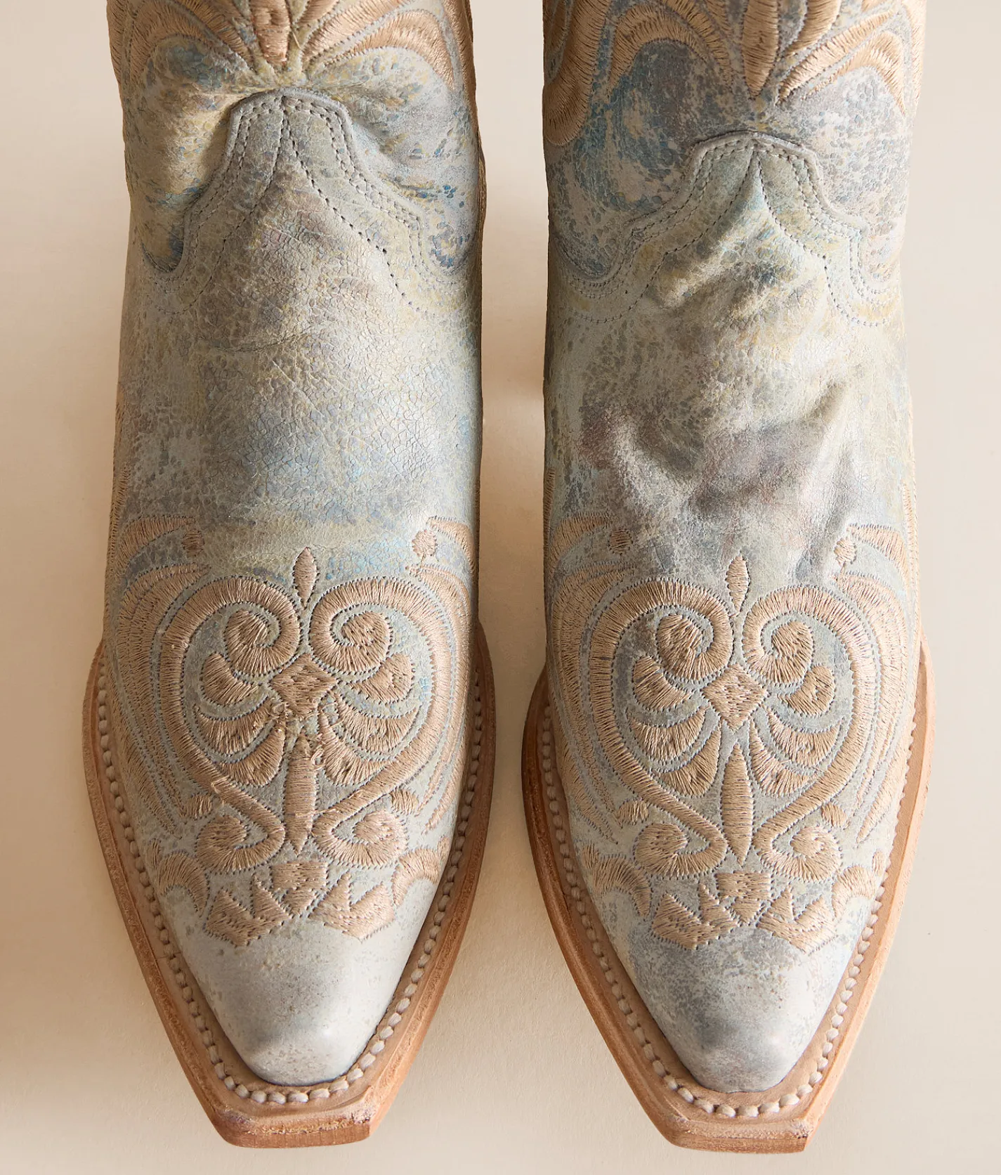 Shoes | Circle G by Corral Filigree Leather Cowboy Boot Distressed White