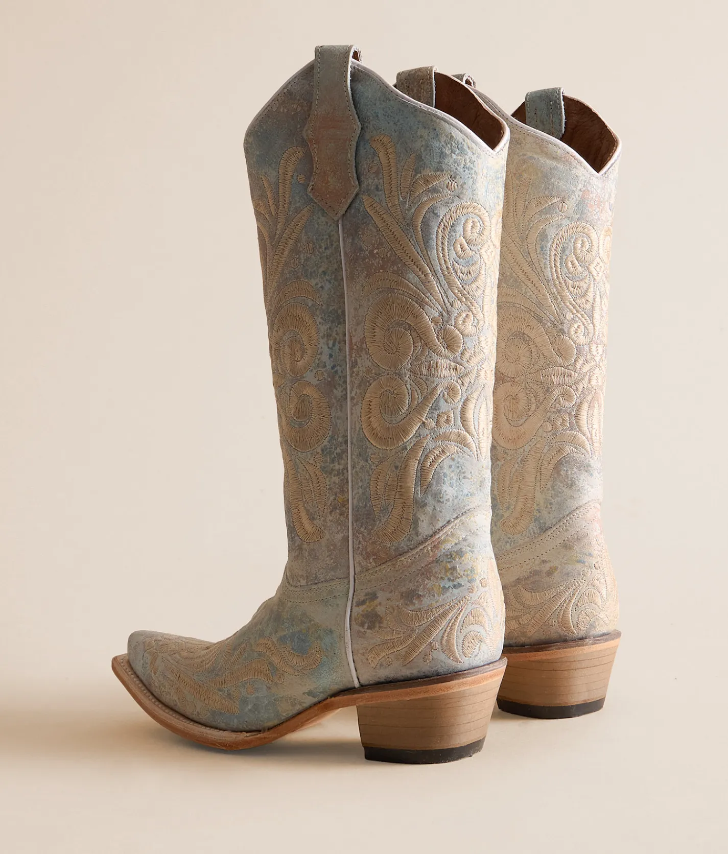 Shoes | Circle G by Corral Filigree Leather Cowboy Boot Distressed White