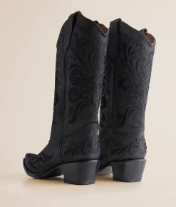 Shoes | Circle G by Corral Filigree Leather Western Boot LD Black