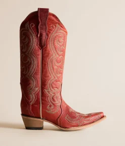 Shoes | Circle G by Corral Filigree Leather Western Boot Red
