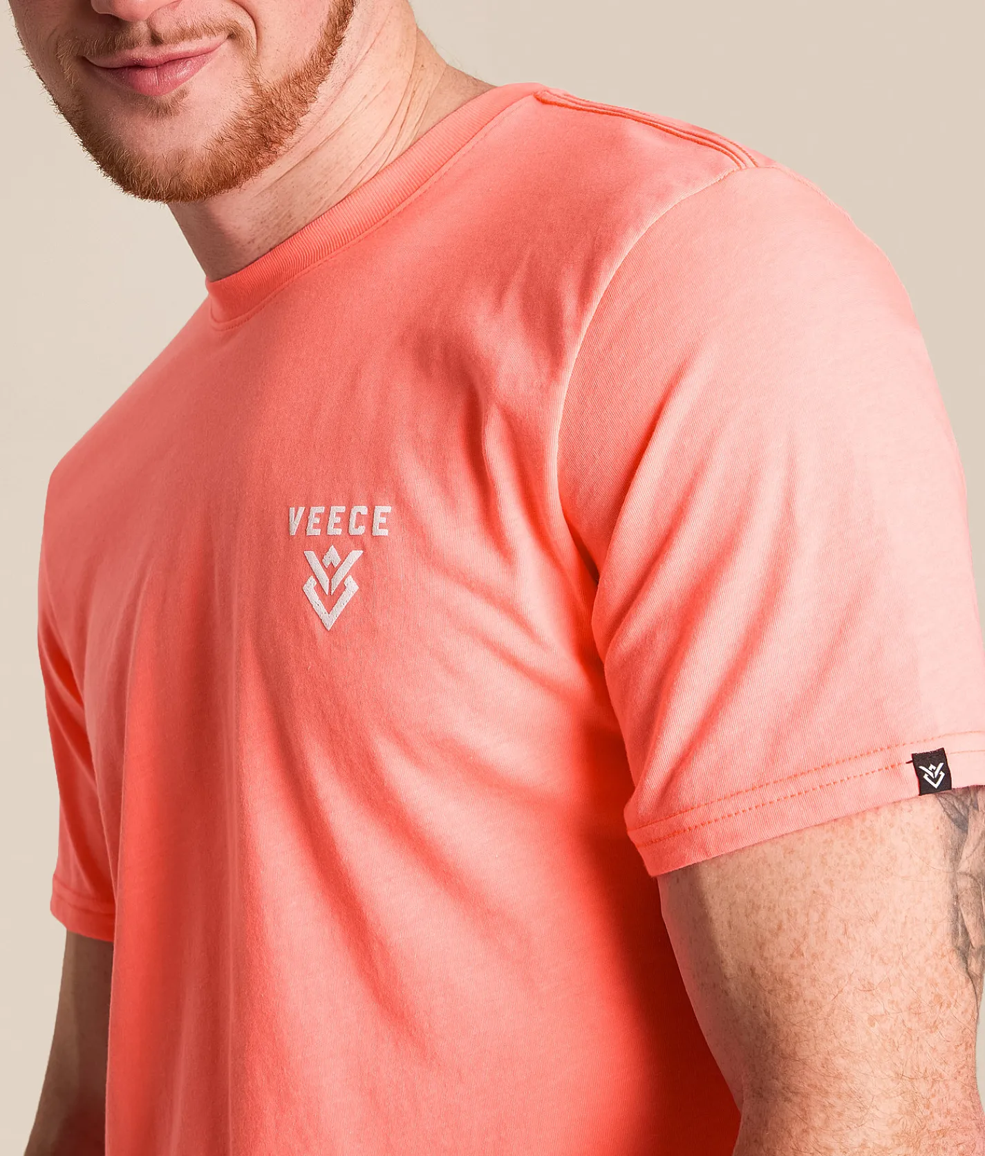 Tops|Graphic T-Shirts | Veece Fill Swap T-Shirt Salmon Heather
