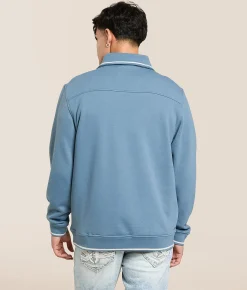 Tops | Kimes Ranch Filmore Quarter Zip Pullover Denim