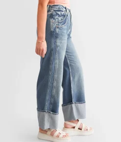 Jeans|Bottoms | Free People Final Countdown Wide Leg Cuffed Jean Zero