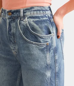 Jeans|Bottoms | Free People Final Countdown Wide Leg Cuffed Jean Zero