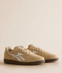 Reebok® Finale Leather Sneaker Simple Beige White Gum Hot