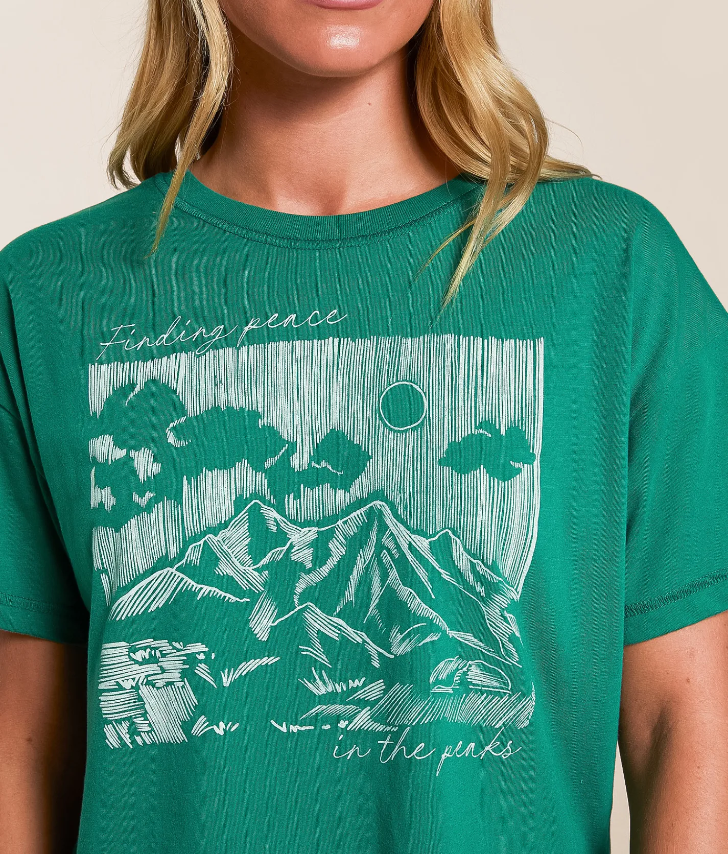 Modish Rebel Finding Peace In The Peaks T-Shirt Fir Sale