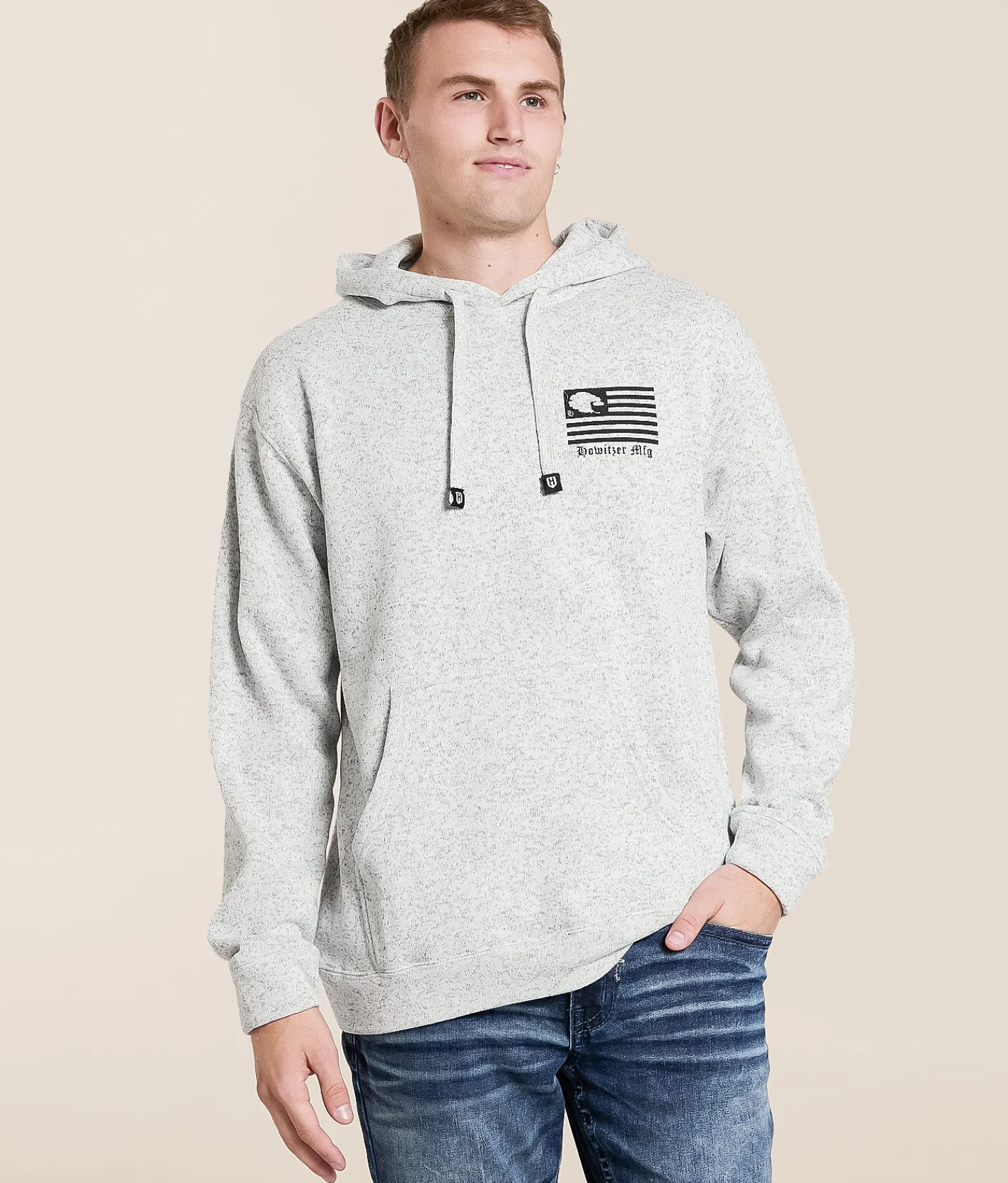 Tops | Howitzer Find The Light Hooded Sweatshirt White
