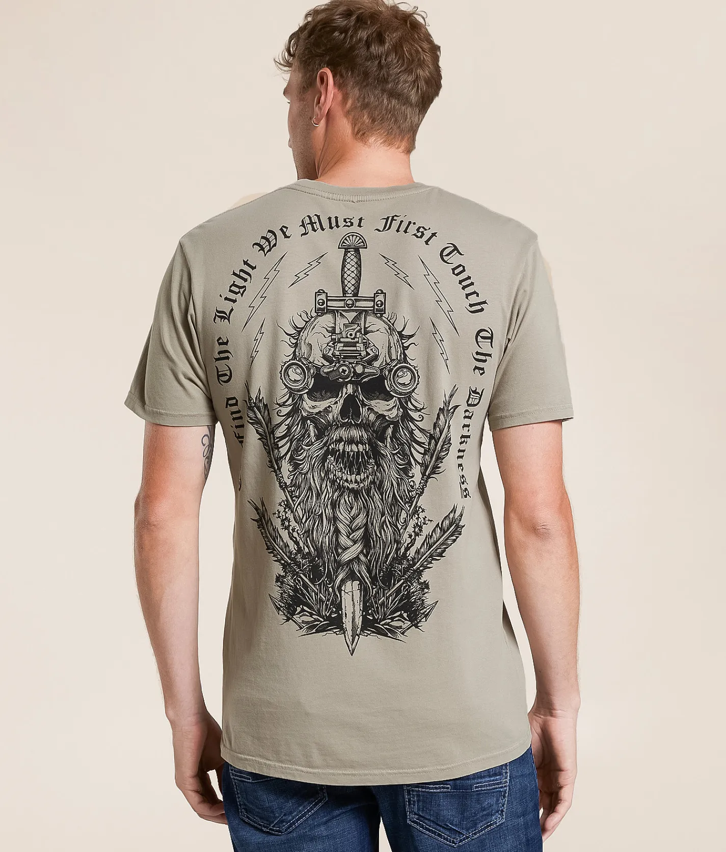 Tops|Graphic T-Shirts | Howitzer Find The Light T-Shirt Chinchilla