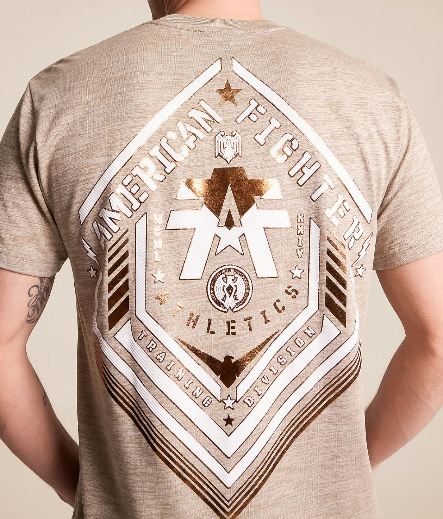 American Fighter Finley T-Shirt Wthrd Teak Island Fossil New