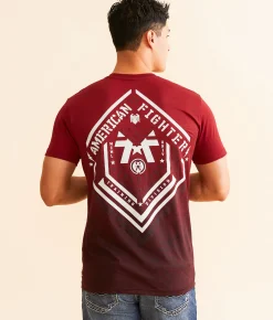 American Fighter Finley T-Shirt Scooter Rhubarb Discount