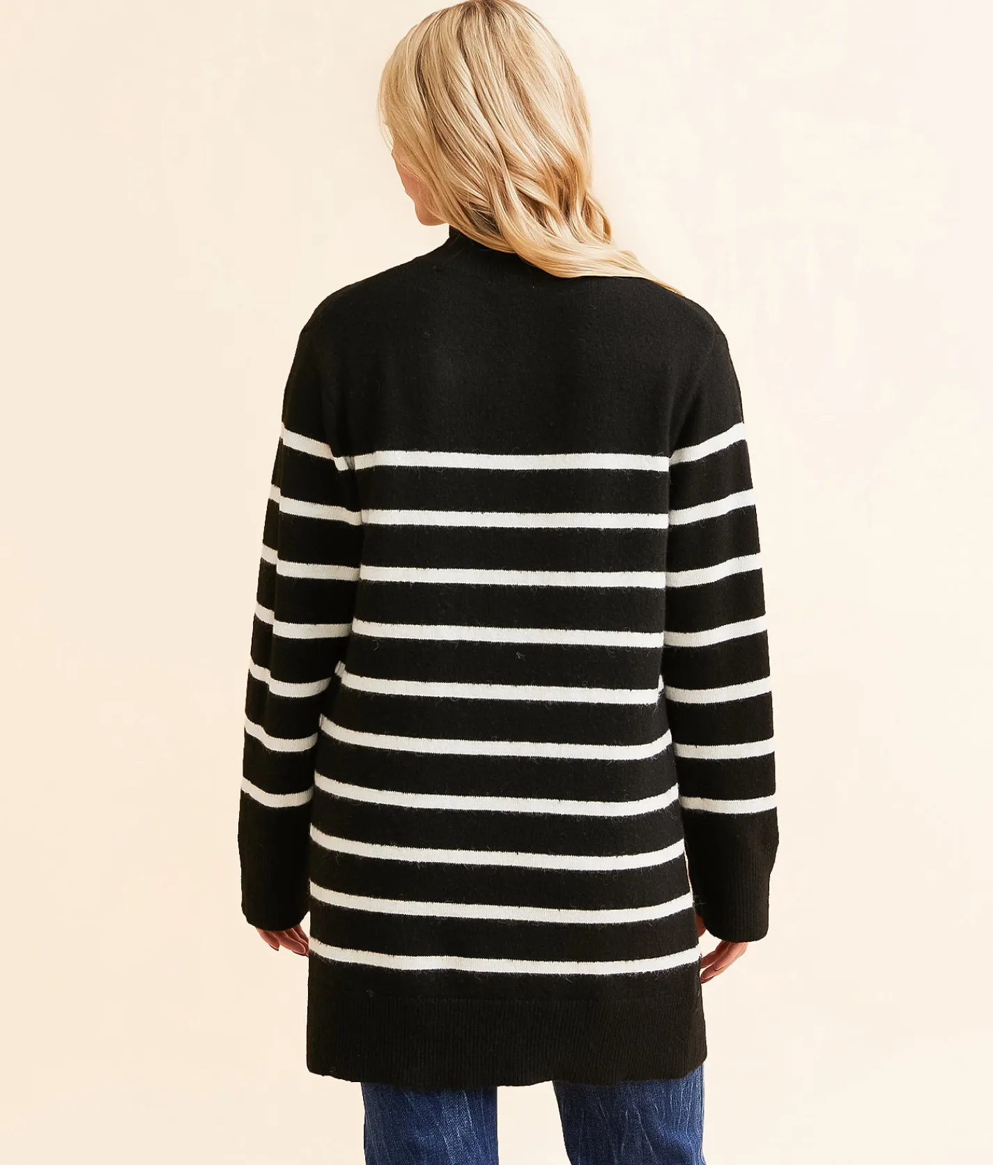 Tops | Z Supply Fin Striped Tunic Sweater Black