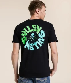 Sullen Fireball T-Shirt Jet Black Hot