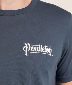 Pendleton Fire Legend Shield T-Shirt Vintage Navy New
