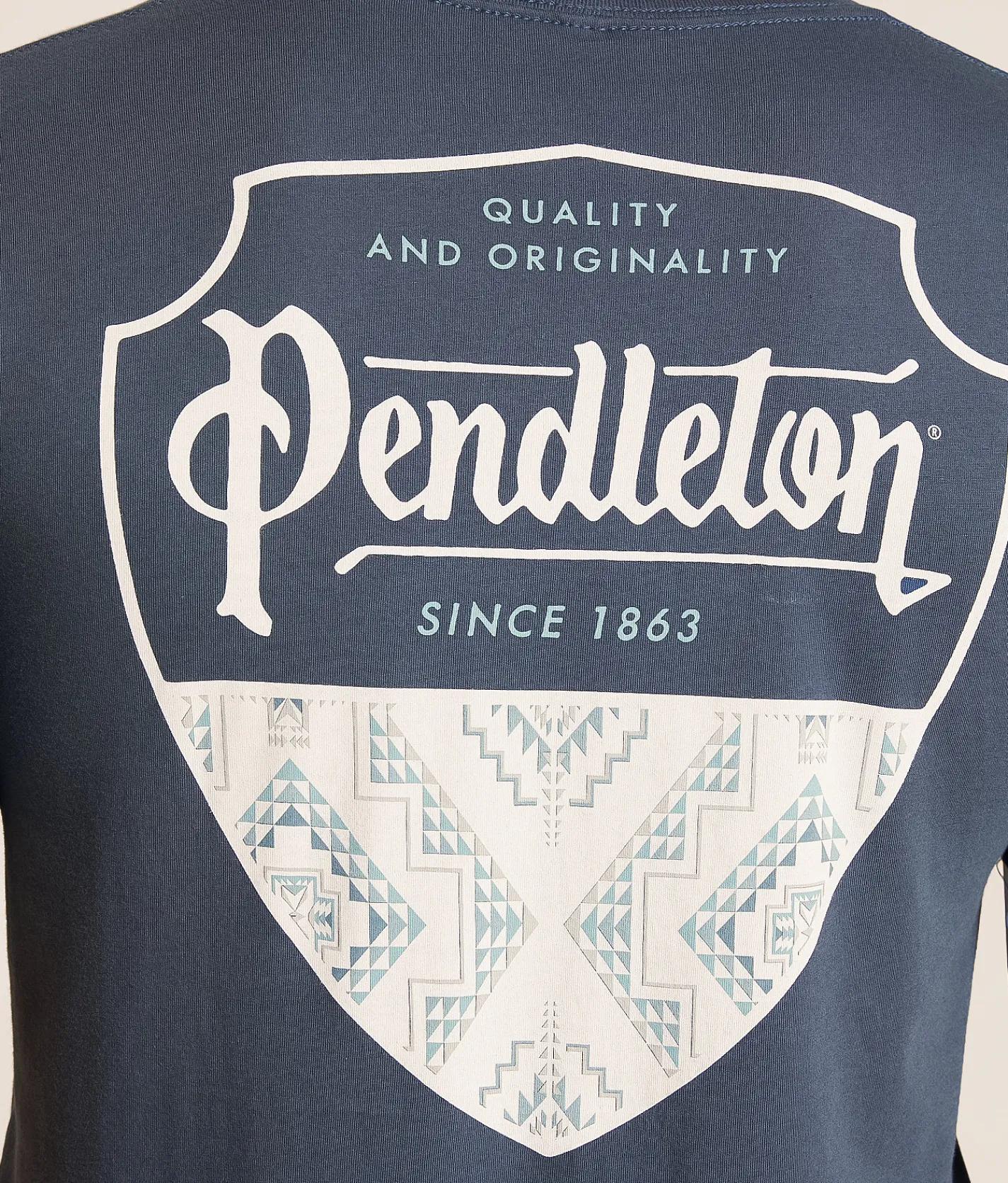 Pendleton Fire Legend Shield T-Shirt Vintage Navy New