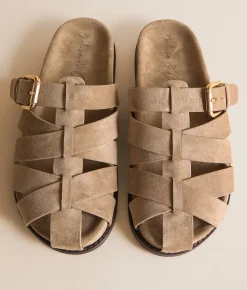 Shoes | Muse & Co. Fisherman Clog Sandal Taupe