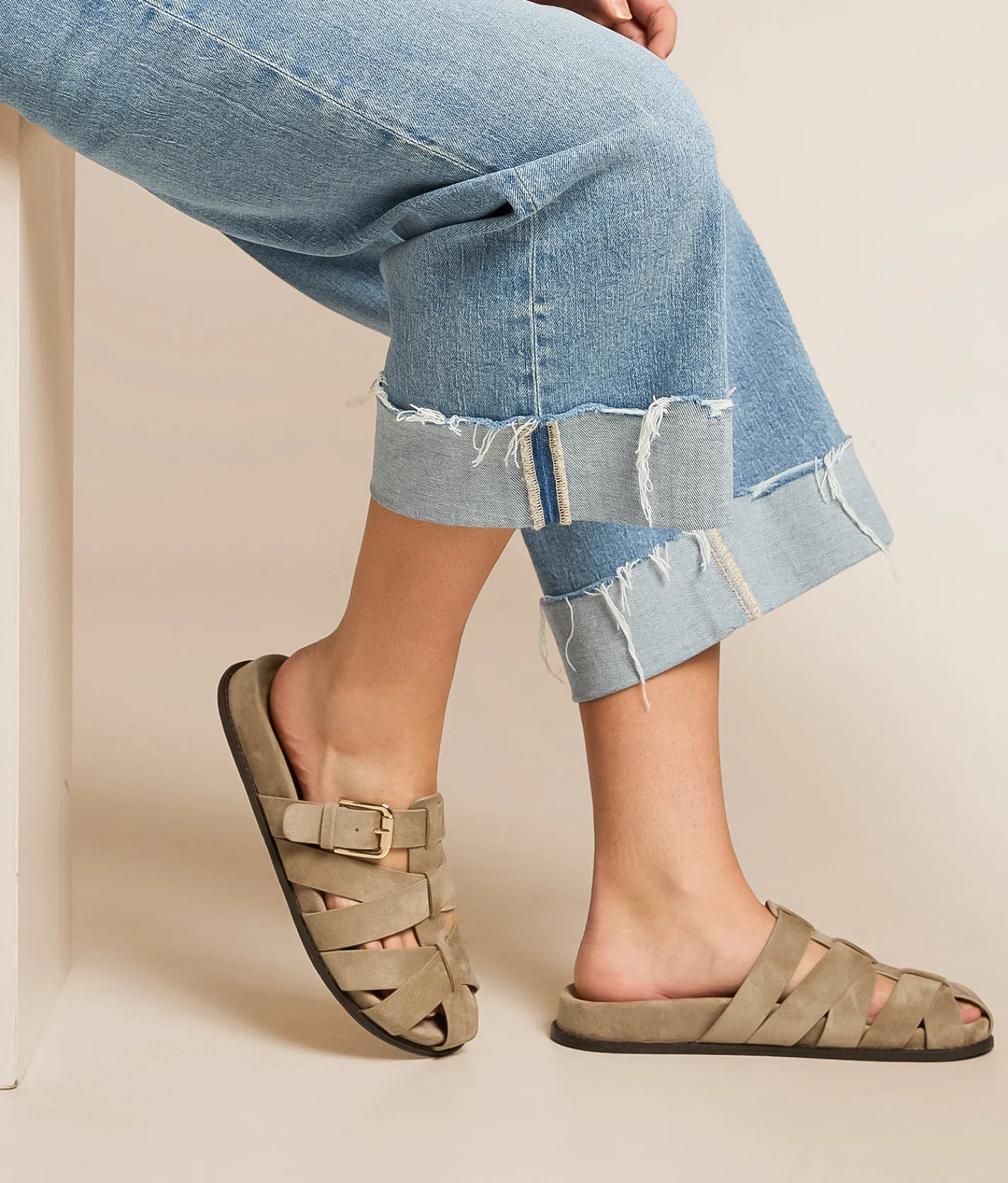 Shoes | Muse & Co. Fisherman Clog Sandal Taupe