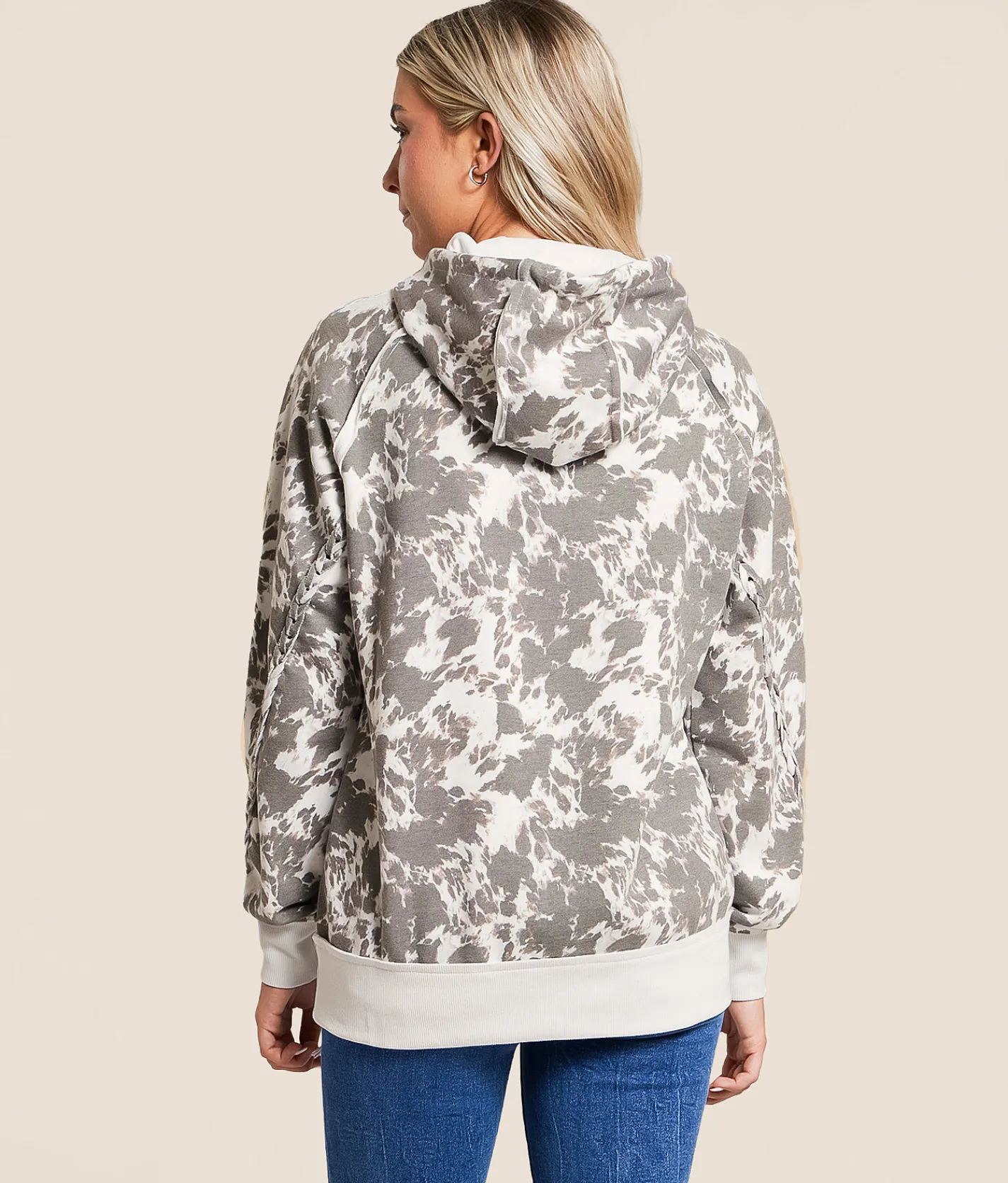 Tops | Hooey Fishtail Print Hooded Sweatshirt Cow