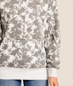 Tops | Hooey Fishtail Print Hooded Sweatshirt Cow