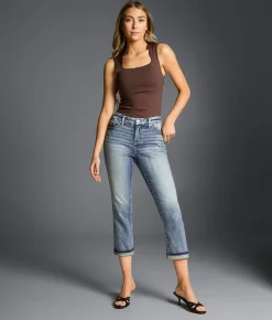 Bottoms | Buckle Black Fit No. 85 Capri Stretch Cuffed Jean Embrook 2