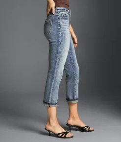 Buckle Black Fit No. 85 Capri Stretch Cuffed Jean Embrook 2 Clearance