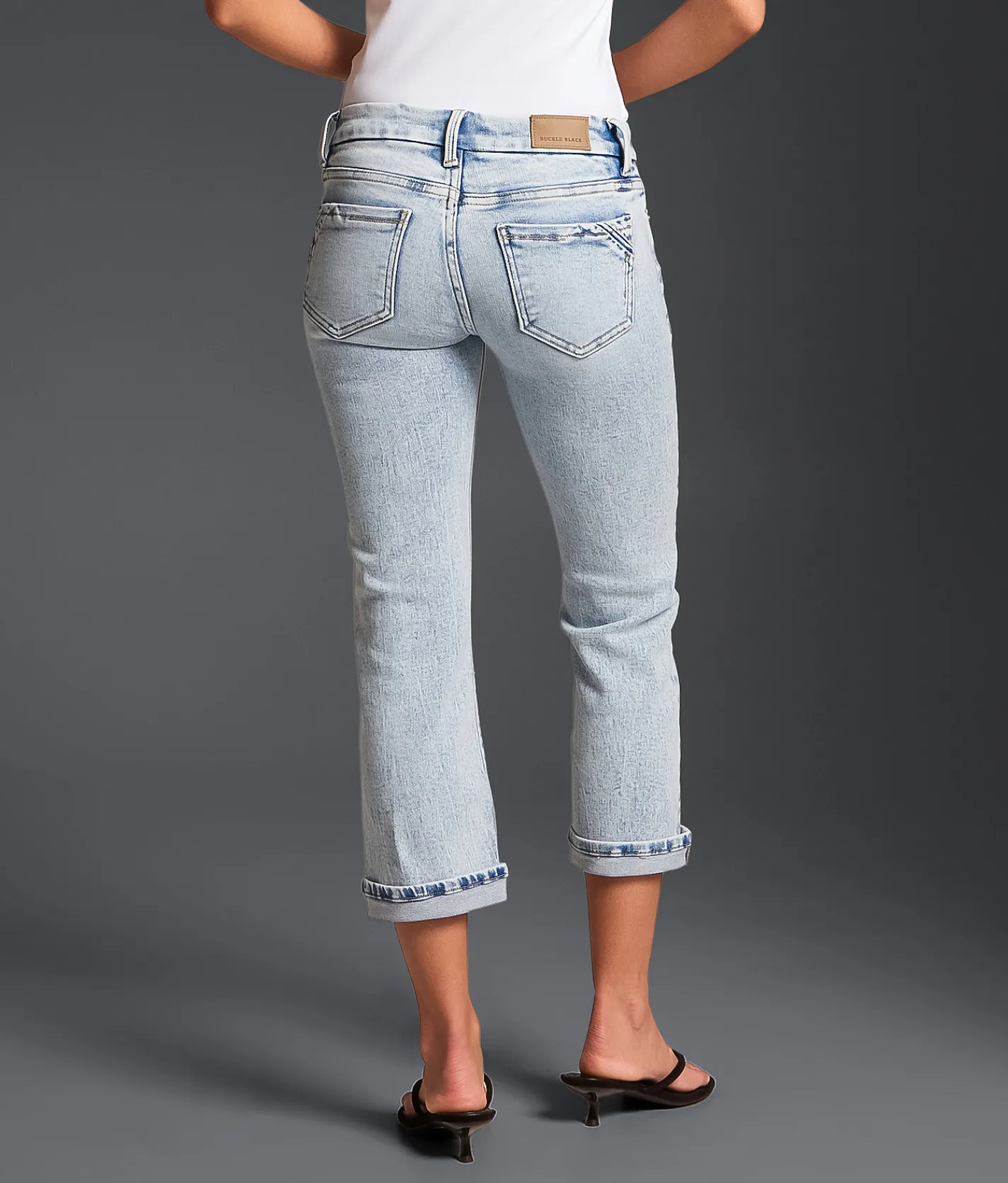 Buckle Black Fit No. 13 Capri Stretch Jean Bourne 2 Clearance
