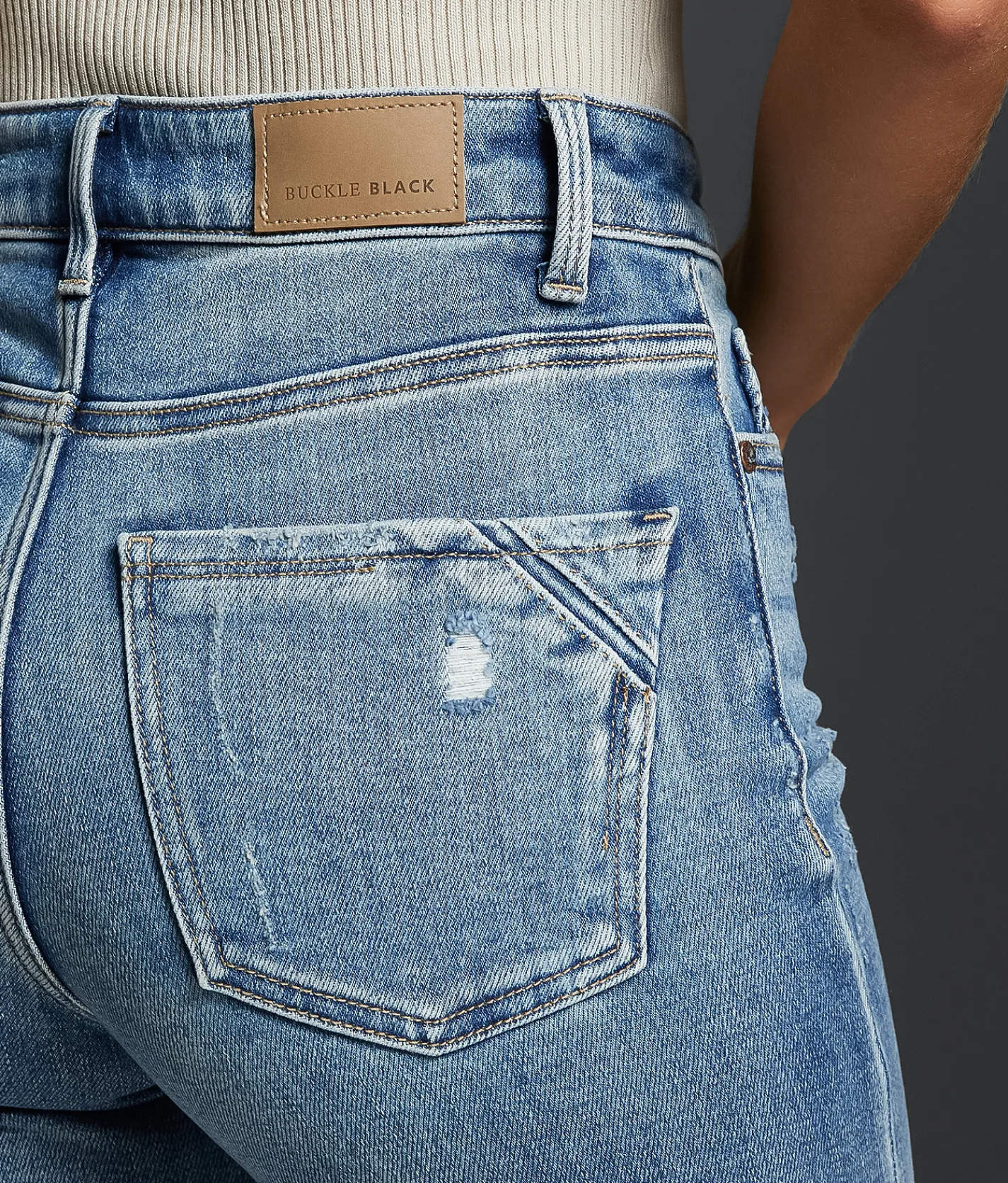 Buckle Black Fit No. 75 Classic Straight Stretch Jean Delfin 2 Online