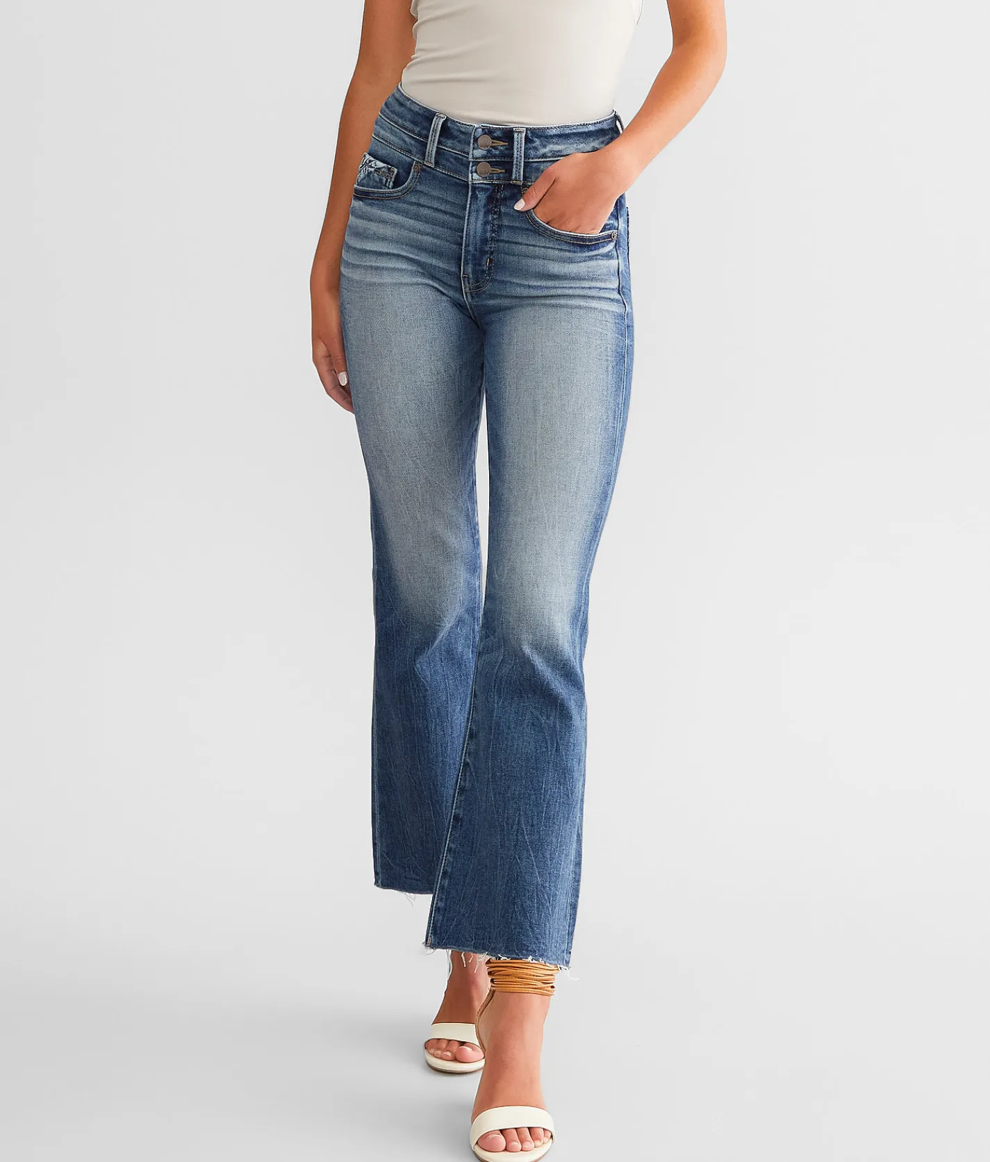 Jeans|Bottoms | Buckle Black Fit No. Cropped Flare Stretch Jean Blanc 6
