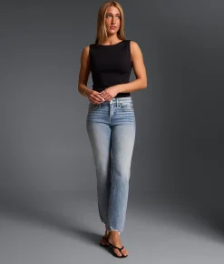 Buckle Black Fit No. 53 Cropped Straight Stretch Jean Kauska New