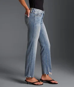 Buckle Black Fit No. 53 Cropped Straight Stretch Jean Kauska New