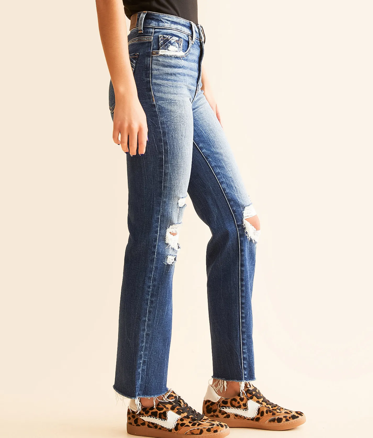 Buckle Black Fit No. 35 Cropped Straight Stretch Jean Akin New