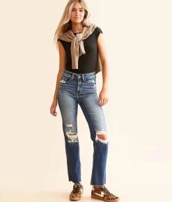 Buckle Black Fit No. 35 Cropped Straight Stretch Jean Akin New