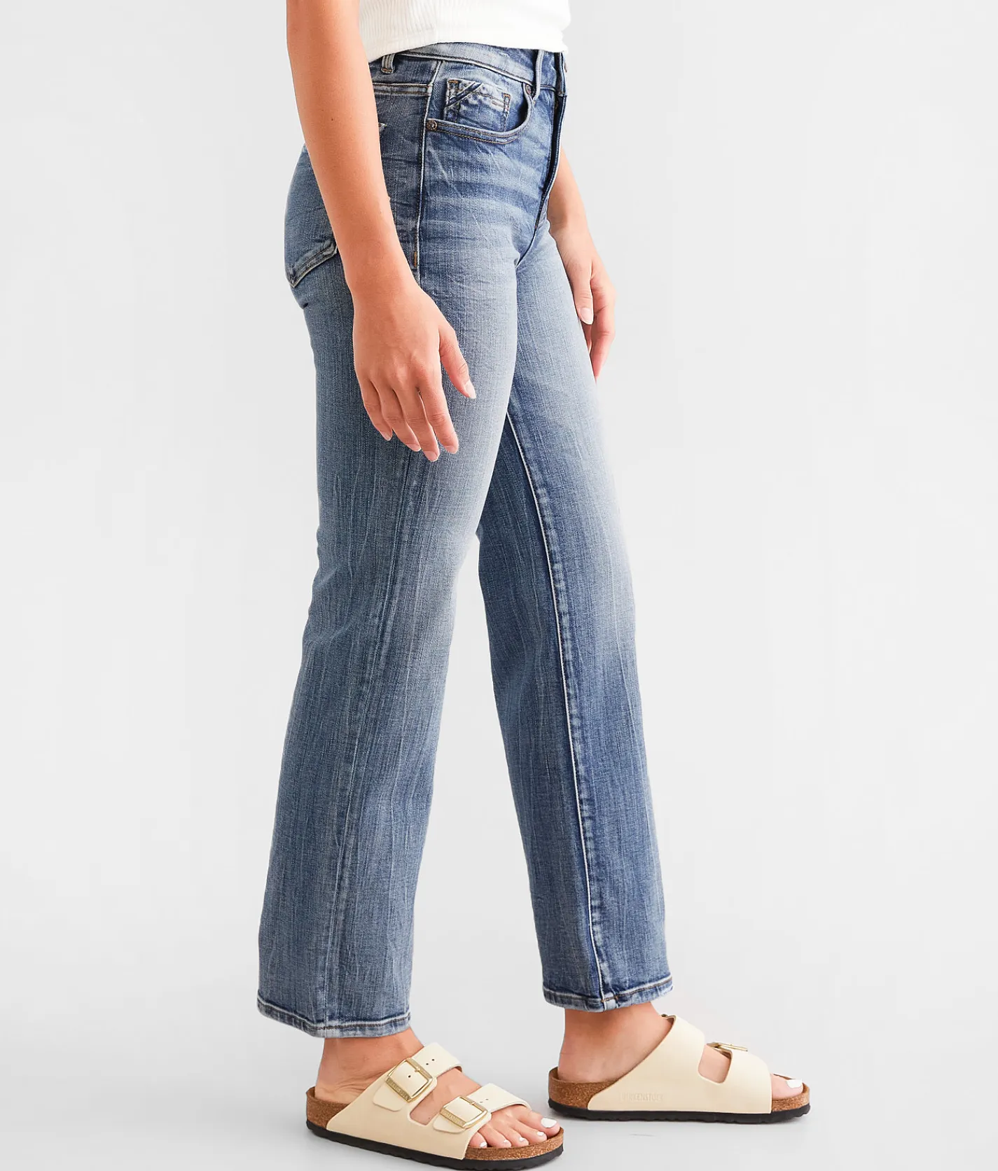 Buckle Black Fit No. 35 Cropped Straight Stretch Jean Calveras Hot