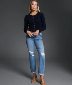 Buckle Black Fit No. 53 Cropped Straight Stretch Jean Leyton 2 Online