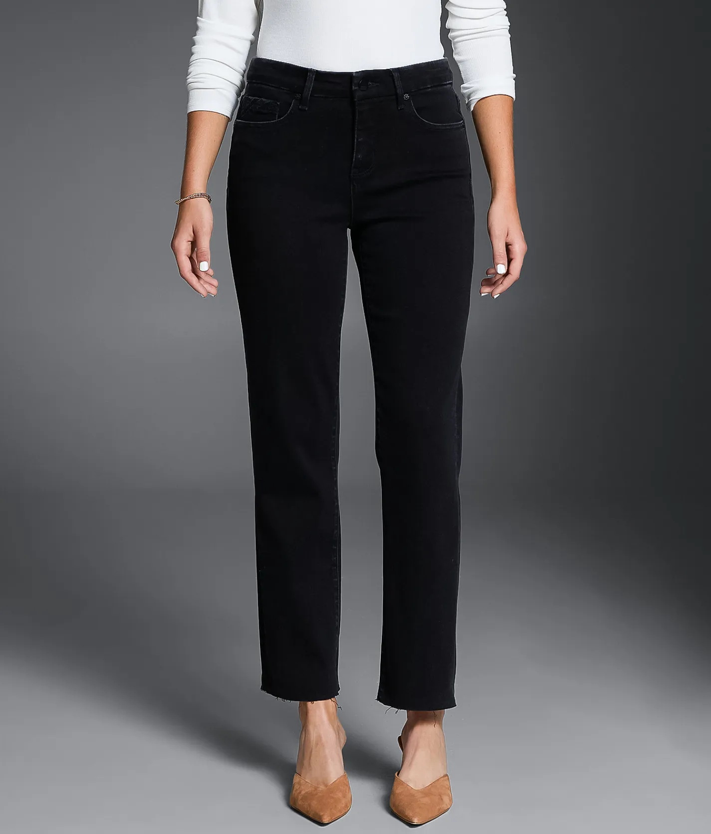 Buckle Black Fit No. 85 Cropped Straight Stretch Jean Black Best