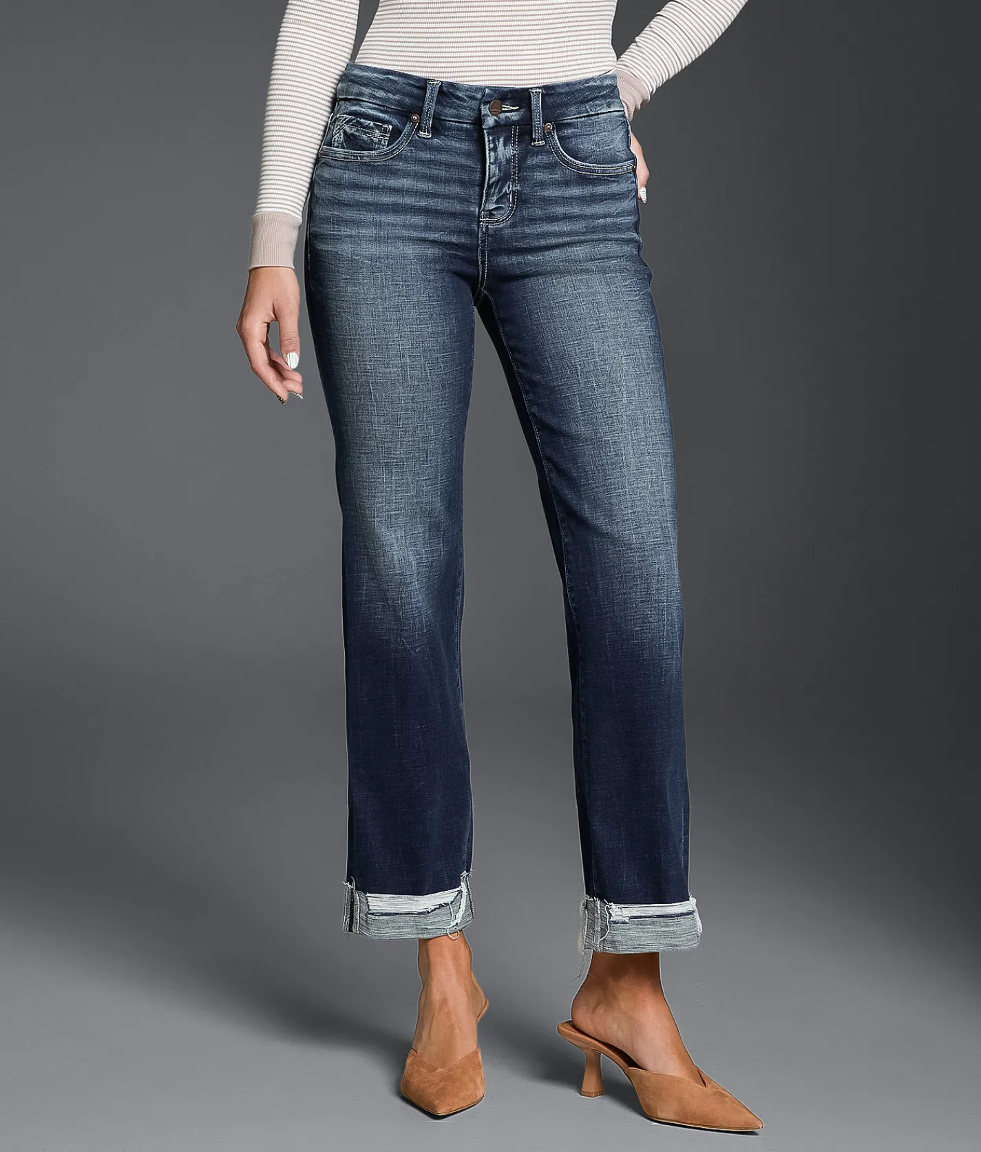 Buckle Black Fit No. 53 Cropped Straight Stretch Jean Frankfort 10 New