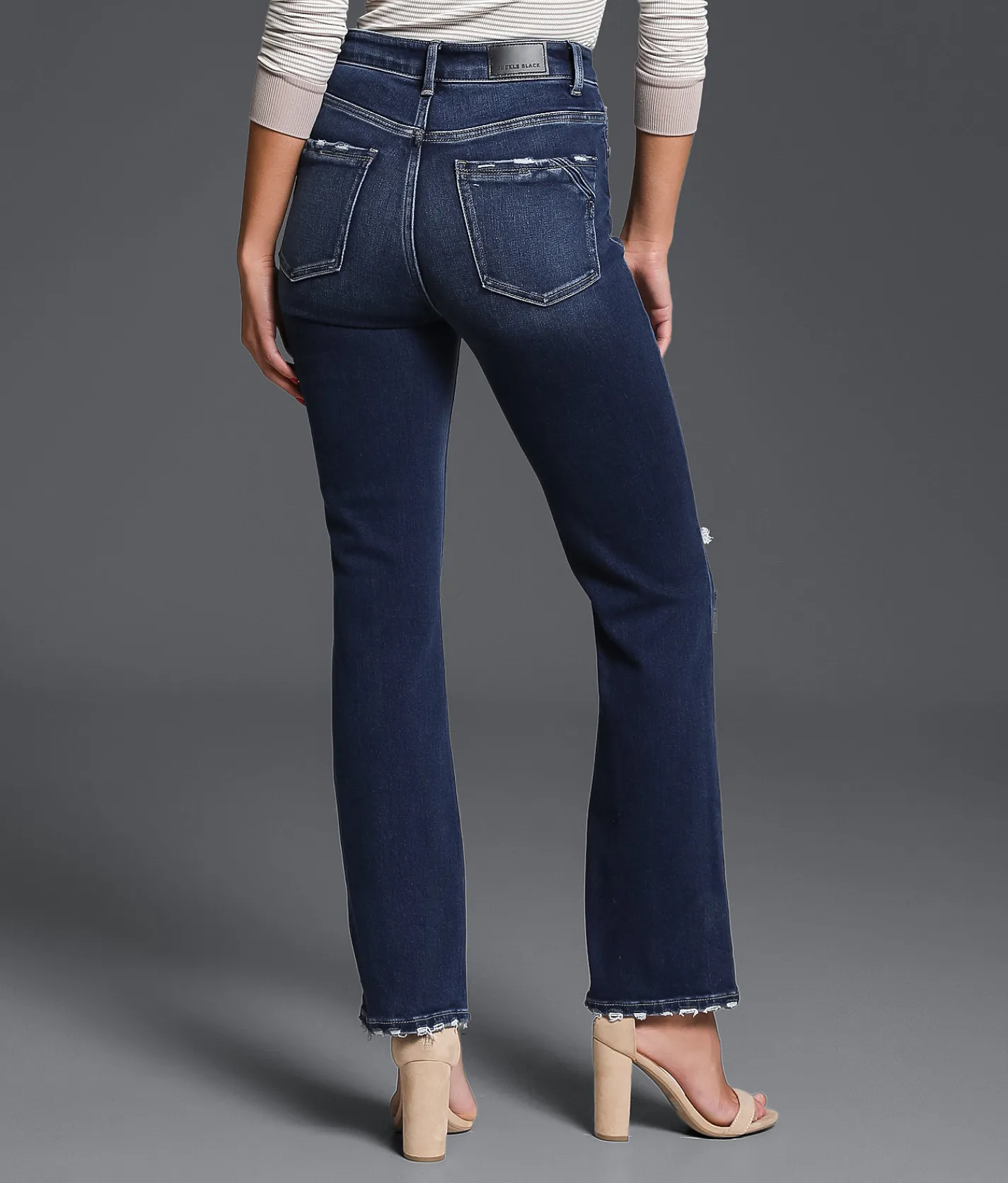 Buckle Black Fit No. 35 Cropped Straight Stretch Jean Idrell Outlet