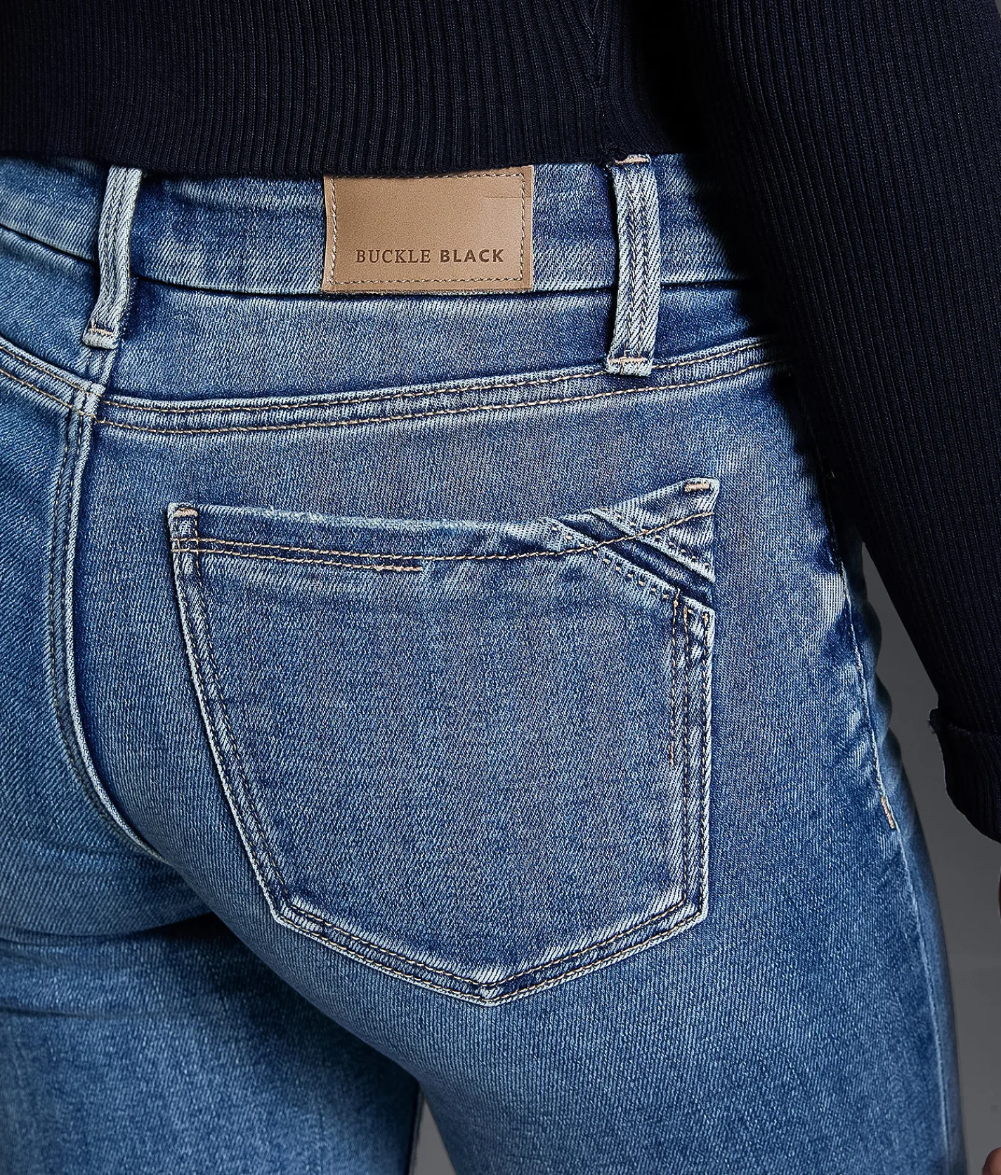 Jeans|Buckle Black Jeans | Buckle Black Fit No. 53 Cropped Straight Stretch Jean Leyton 2