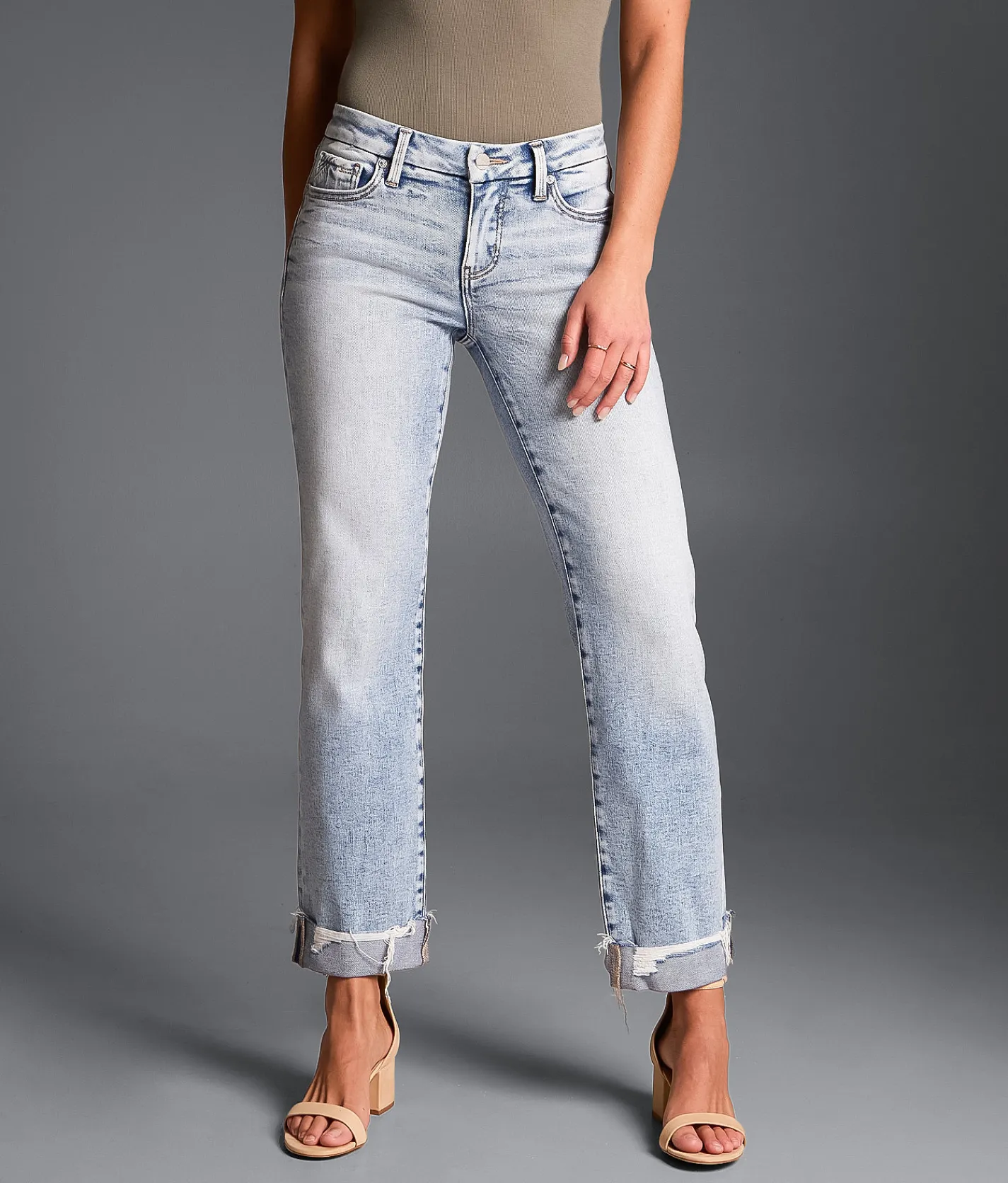 Buckle Black Fit No. 53 Cropped Straight Stretch Cuffed Jean Knoll 11 Hot