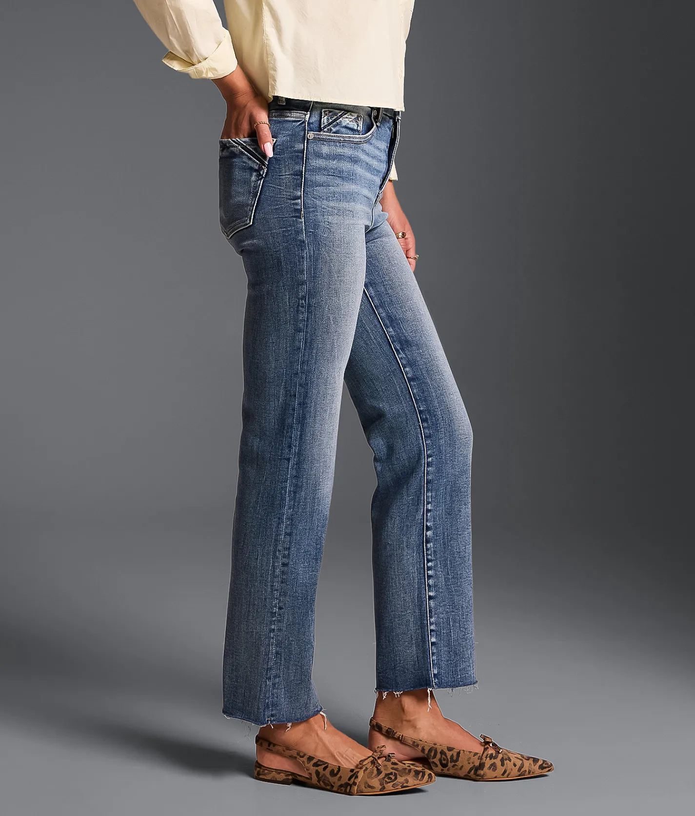 Buckle Black Fit No. 75 Cropped Straight Stretch Jean Elton 4 Discount