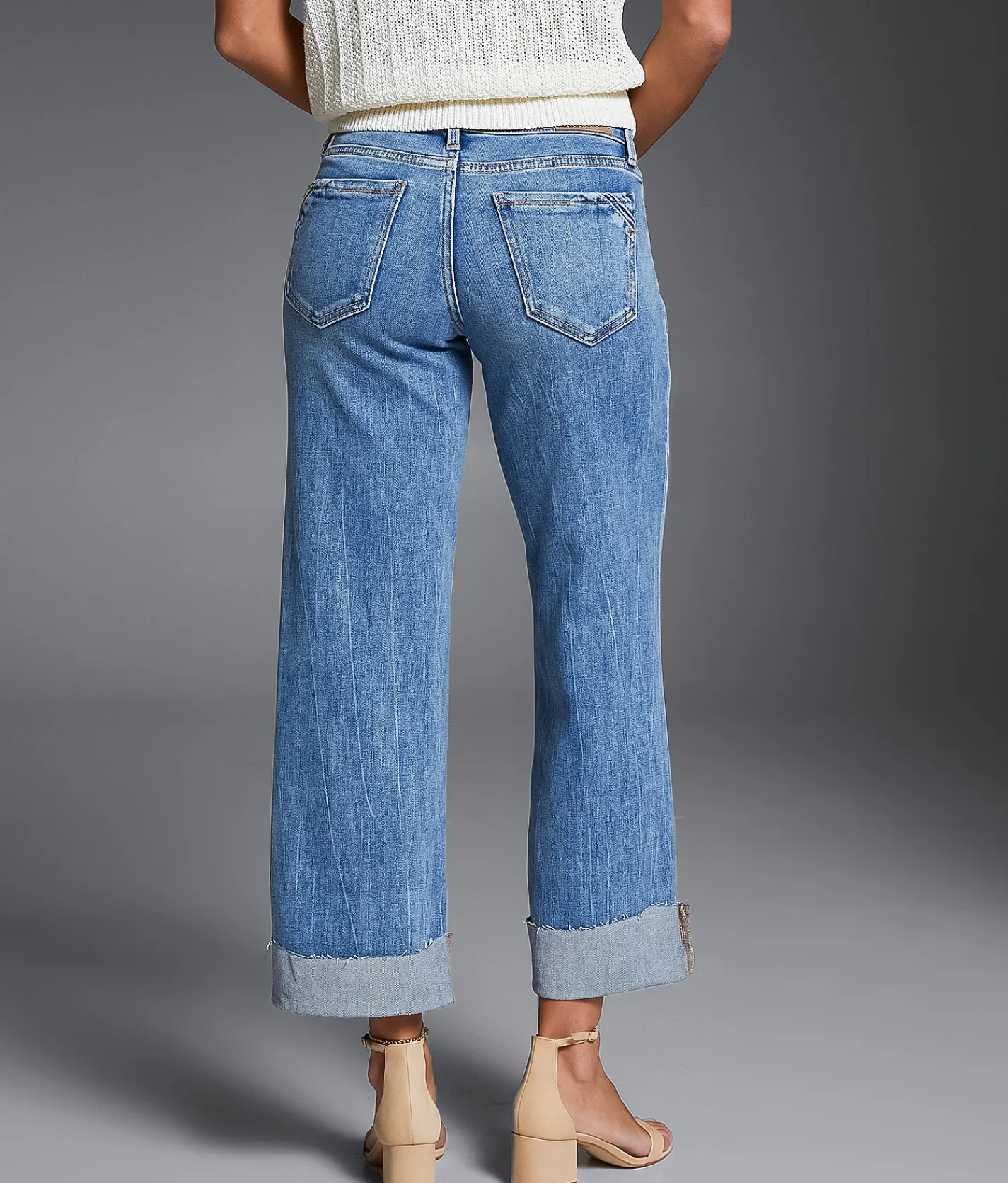 Jeans|Bottoms | Buckle Black Fit No. 53 Cropped Wide Leg Stretch Jean Kaplin 2