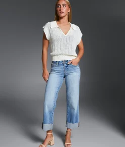 Jeans|Bottoms | Buckle Black Fit No. 53 Cropped Wide Leg Stretch Jean Kaplin 2