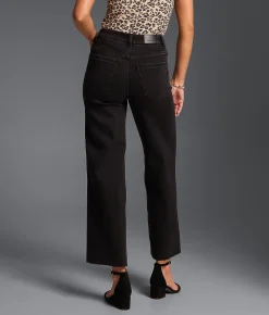Jeans | Buckle Black Fit No. Cropped Wide Leg Stretch Jean Washed Black