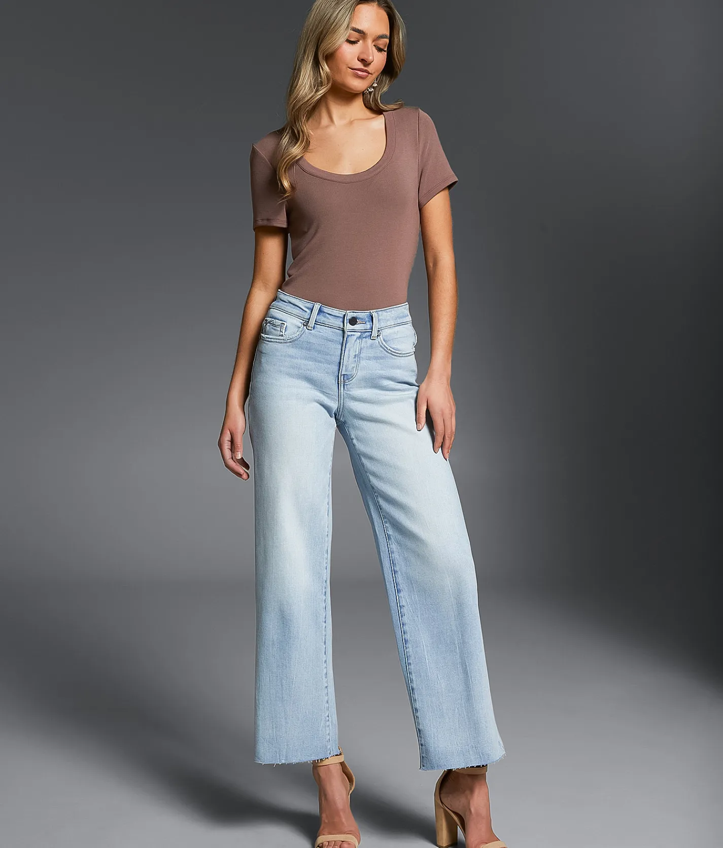 Buckle Black Fit No. 23 Cropped Wide Leg Stretch Jean Annison Sale