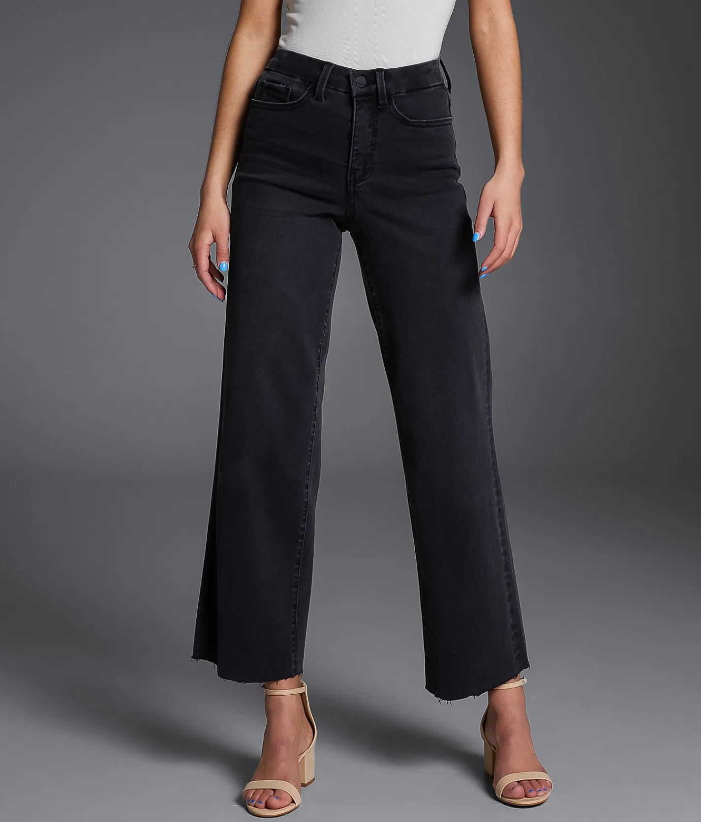 Jeans|Bottoms | Buckle Black Fit No. Cropped Wide Leg Stretch Jean Washed Black
