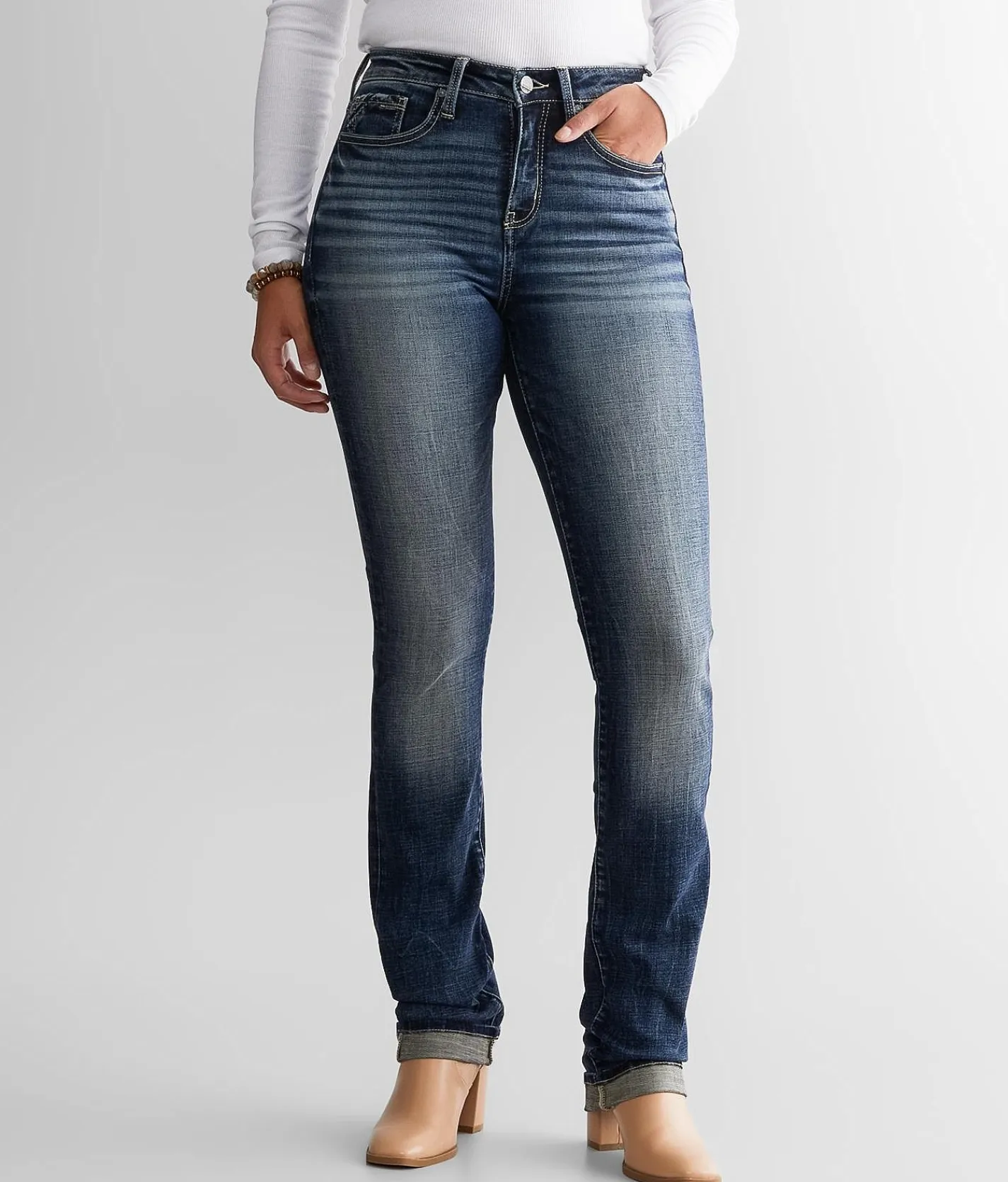 Buckle Black Fit No. 93 Mid-Rise Straight Cuffed Jean Seoul 2 Online