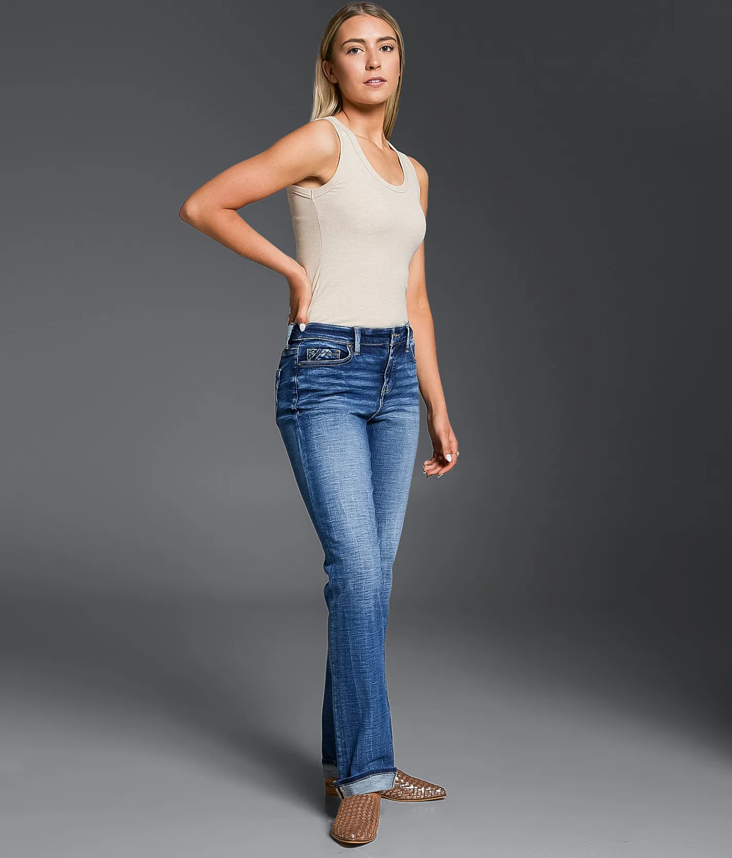 Jeans|Bottoms | Buckle Black Fit No. 85 Straight Stretch Cuffed Jean Kiessel